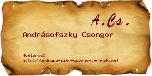 Andrásofszky Csongor névjegykártya